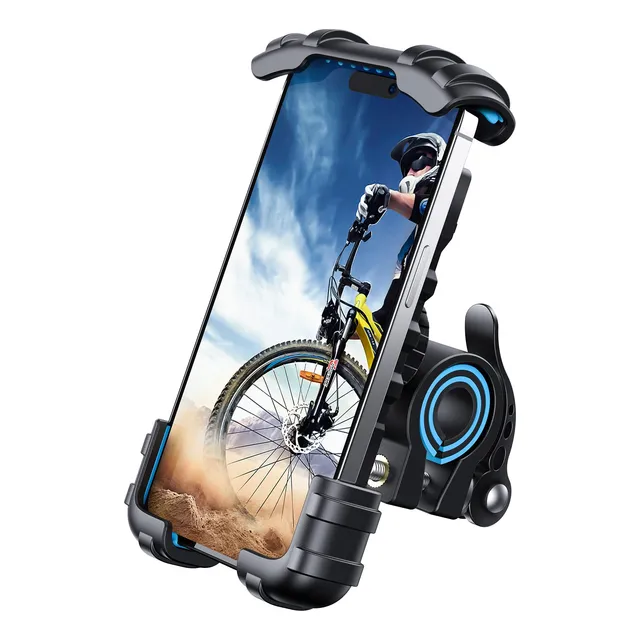 Bike Phone Holder Lamicall Motorcycle Mount For iPhone Blue