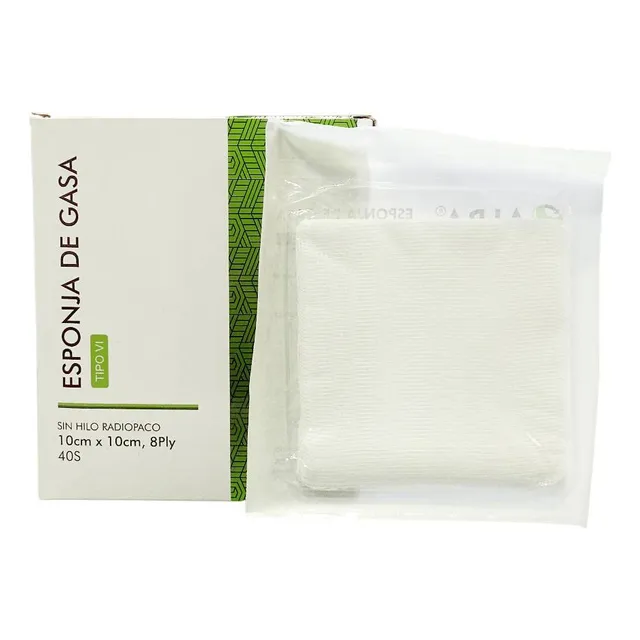 Gasa Estéril 10x10 Cm 8 Pliegues Caja X 20und