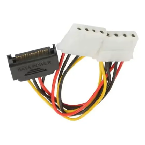 Cable Sata Poder 15 Pines Hembra A 4 Pines 2 Molex Macho Ide