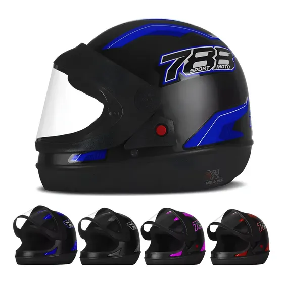 Capacete Fechado Automático New Sport Moto 788 Pro Tork — foto 2