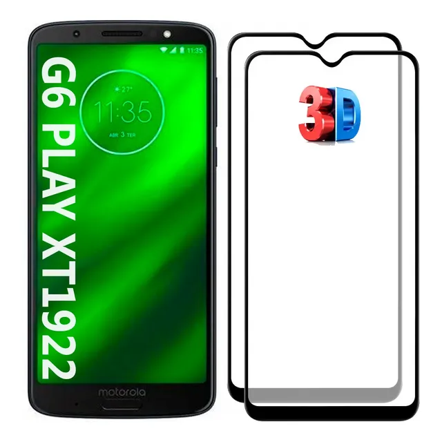 Em Dobro Película Vidro 3d Compatível Moto G6 Play Xt1922