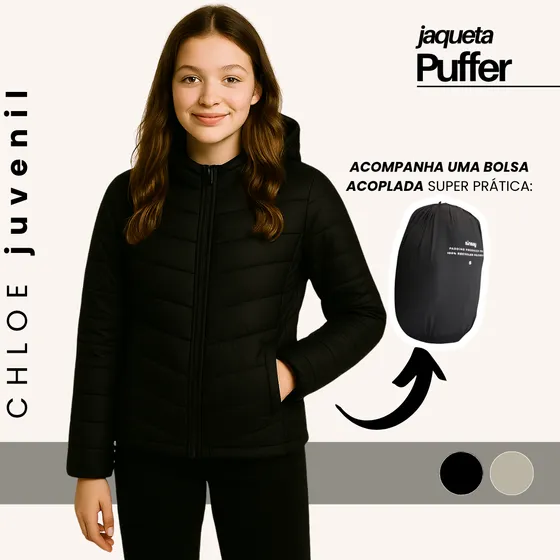 Bobojaco Infantil Menina Jaqueta Gomos Puffer Inverno