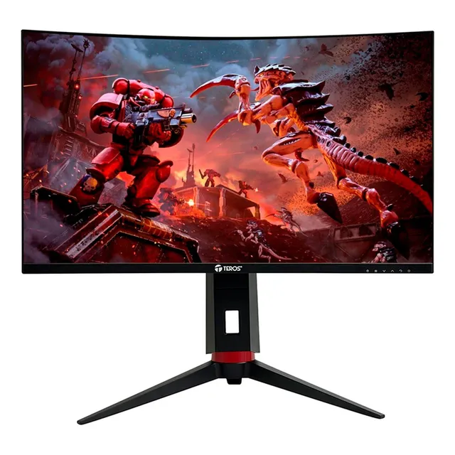 Monitor gamer curvo Teros TE-2766G 27'' Full Hd 1ms 180hz negro