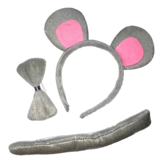Set Ratón Para Disfraz Niños Animales Selva Cotillón