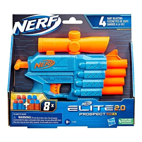 Lanzador Nerf Elite 2.0 Prospect Qs4 8 Dardos Nerf Elite