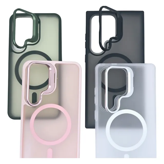 Case Carcasa Estuche Funda Forro Para Samsung Galaxy | S25 | S24 | S23 | S22 | Plus | Ultra | Fe | Magnético Soporte Metálico Incluido