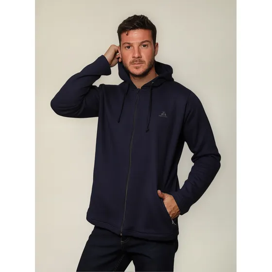 Campera Capucha Hombre Con Cierres Ghy Polo Club Frisa