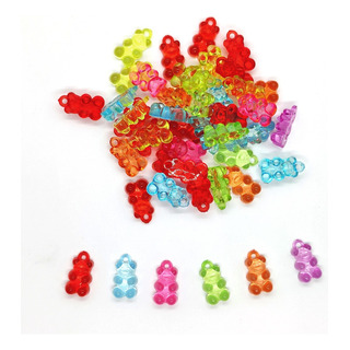 Dije De Plástico Oso Gomita Transparente 40g 40 Pza Dije De Plástico Oso Gomita Transparente 40g 40 Pza