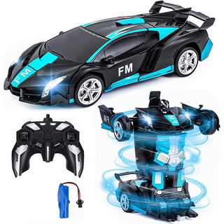 2 En 1 Coche Recargable De Control Remoto Para Niños, Azul 2 En 1 Coche Recargable De Control Remoto Para Niños, Azul
