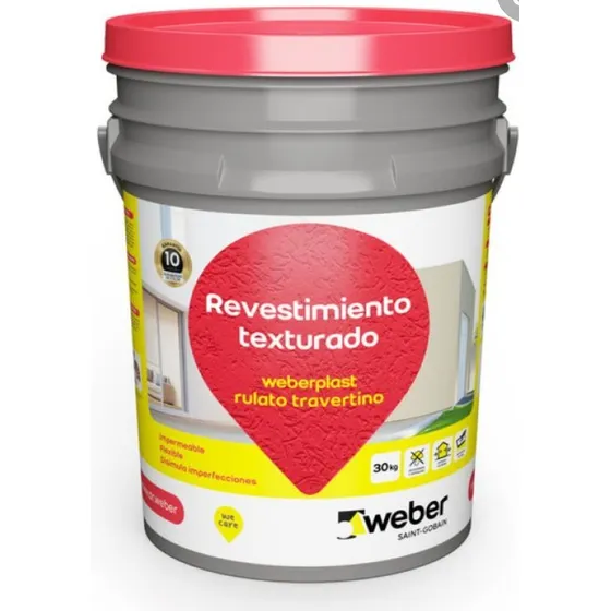 Revestimiento Weberplast Texturado Rulato Travertino 30 Kg