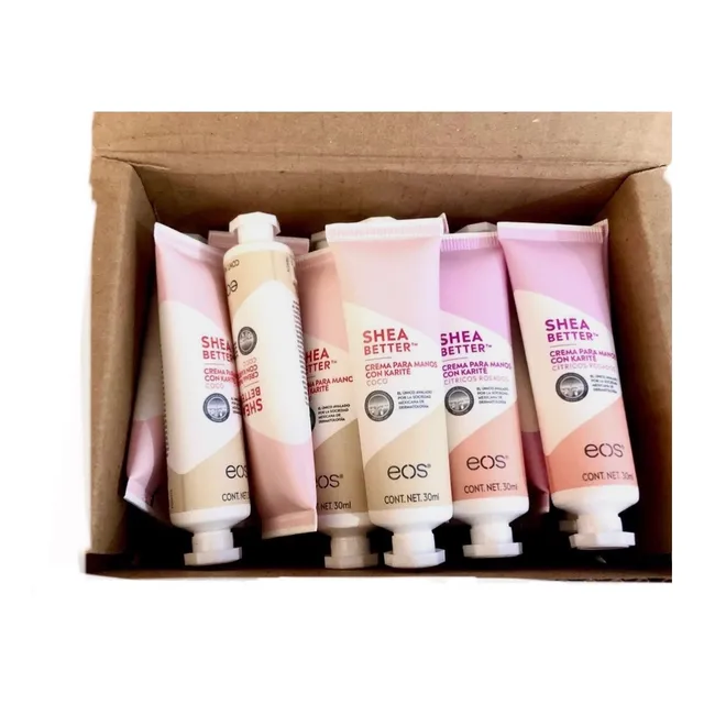 Caja Con 20 Crema Para Manos Marca Eos Coco/ Frutos Rojos Coco Y Frutos Rojos