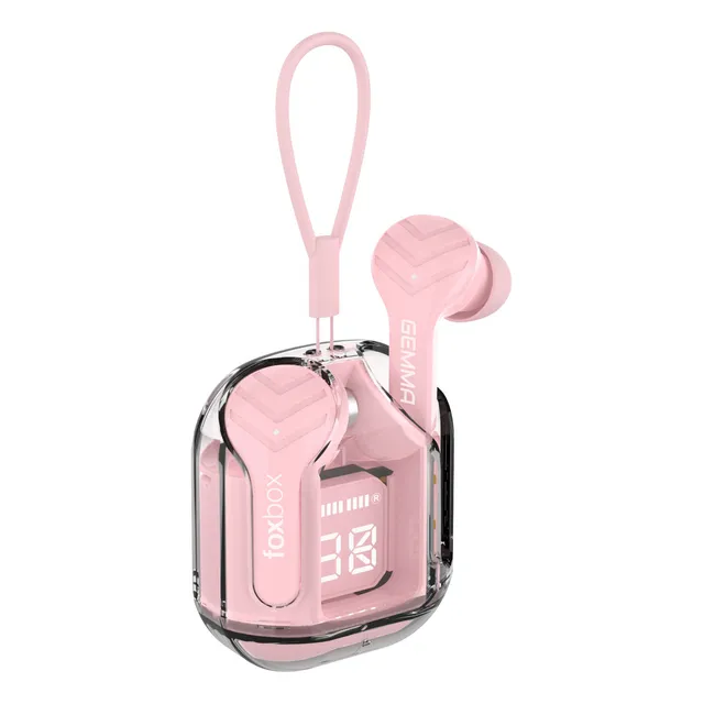 Auricular Tws Foxbox Gemma Color Rosa Luz Negro