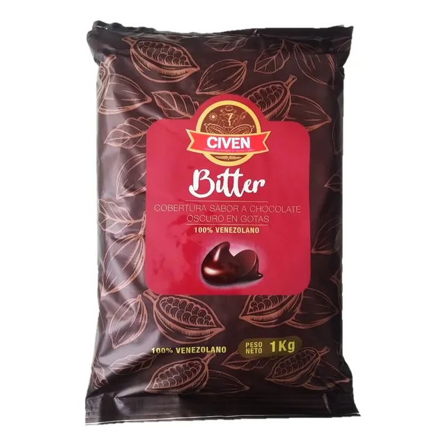 Cobertura Sabor A Chocolate Bitter De 1 Kg En Gotas Civen