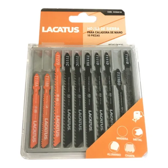 Kit Set 10 Hojas Sierra Caladora Madera Metal Alum