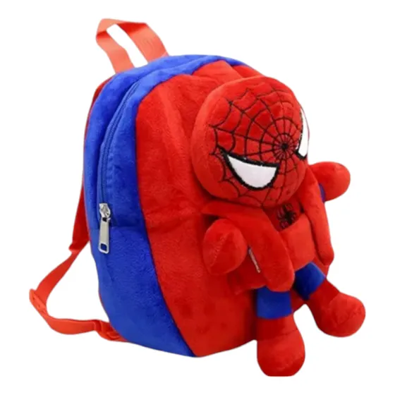 Mochila Peluche Para Niños Diseño Spiderman Regalo Navidad
