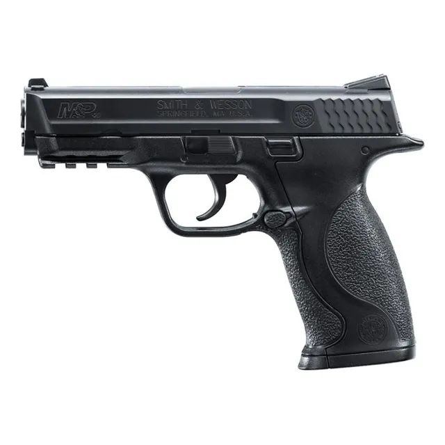 Pistola De Aire Comprimido  M&p 40 + Perdigones  + Co2 Negro 4.5 Mm