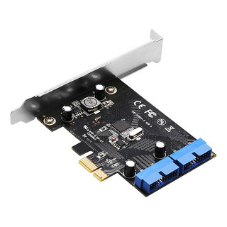 Placa De Expansão Pci Express Usb 3.0 De 19 Pinos Pcie 1x A Placa De Expansão Pci Express Usb 3.0 De 19 Pinos Pcie 1x A