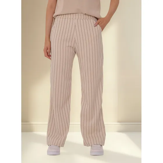 Pantalones Palazzo Rayados Uriel Para Mujer - Marca Nano