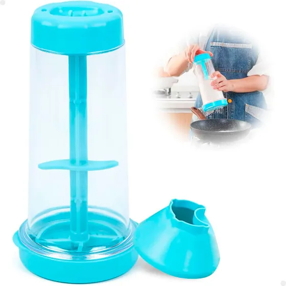 Tapioqueira Polvilhador para Tapioca e Beiju com Peneira Dispensador e Base Medidora Marca Lorben