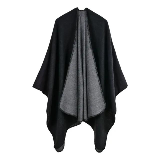 Poncho Para Mujer, Estilo Chal, Con Parte Delantera Abierta,