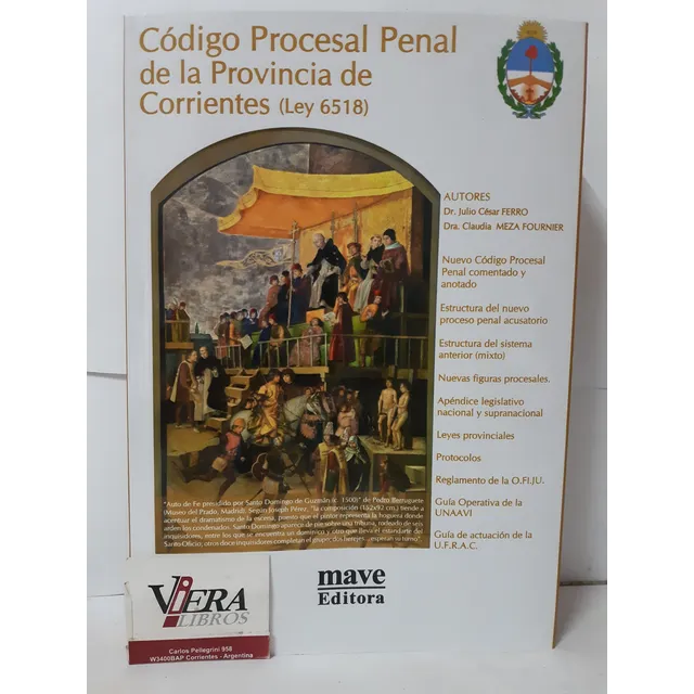 Código Procesal Penal De La Provincia De Corrientes Ley 6518