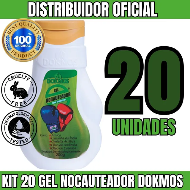 Gel Nocauteador Dokmos 200g ***20 Unidades 12x Sem Juros