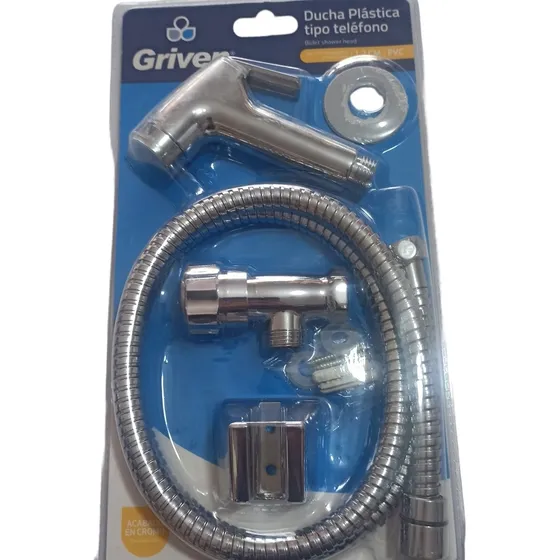 Regadera Ducha Tipo Teléfono Plástica Con Llave Arresto Griv