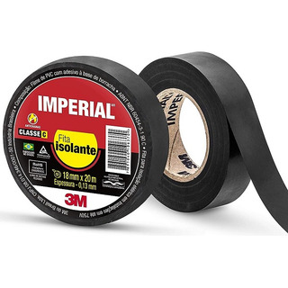 Fita Isolante 3m Imperial 18mm X 20m Preta Fita Isolante 3m Imperial 18mm X 20m Preta