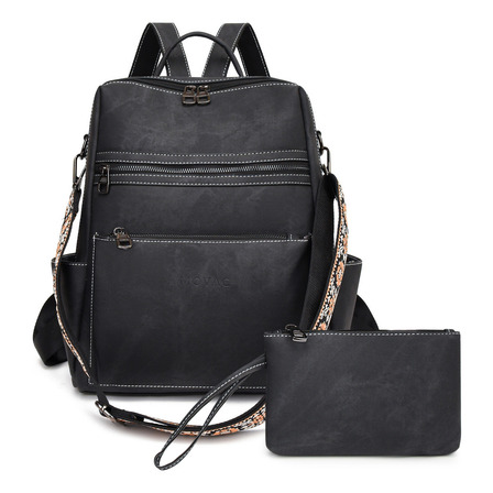 Mochila Movac Lady Classic Mujer Cuero Pu Color Negro Impermeable Antirrobo 15l Urbana Casual Multifuncional Versátil Con Monedero Moda Trabajo Oficina Viaje Uso Diario Elegante Cómoda Liviana. Mochila Movac Lady Classic Mujer Cuero Pu Color Negro Impermeable Antirrobo 15l Urbana Casual Multifuncional Versátil Con Monedero Moda Trabajo Oficina Viaje Uso Diario Elegante Cómoda Liviana.
