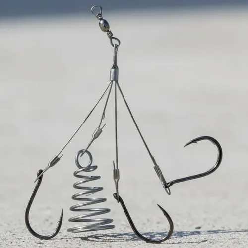 Kit Chuveirinho Pesca Carpa Curimba Tainha Lizard 5 Anzóis Aço