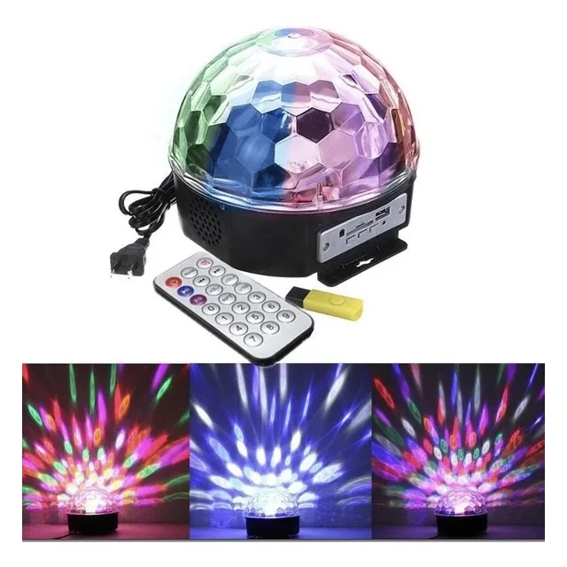 Bola De Disco Led Ritmica Usb, Laser, Apolleta Led, Foco Mp3