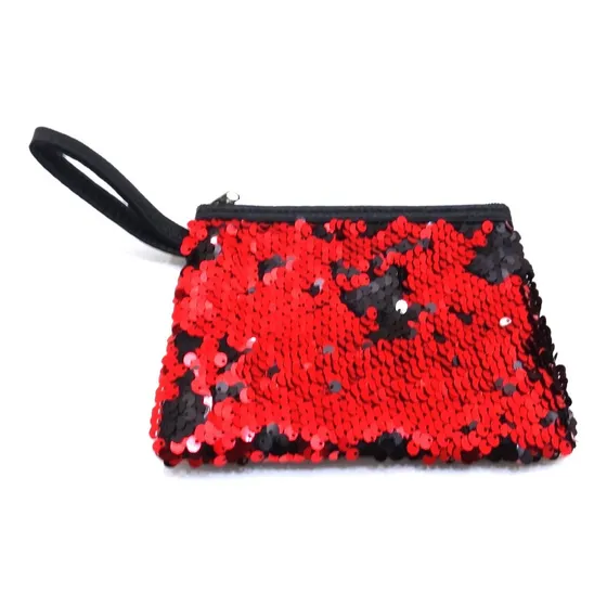 Tarjetero Monedero M Y D Dama Bolsos Lentejuelas Reversibles