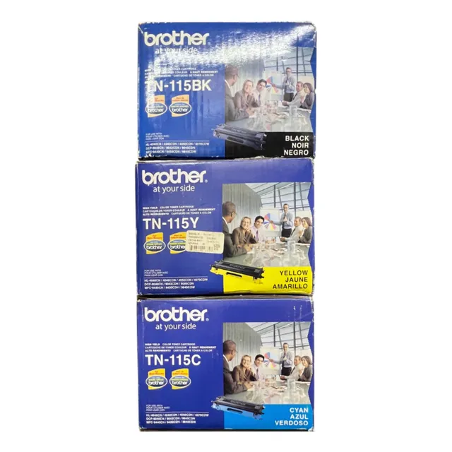 Paq 3 Pzas Toner Original Brother Tn-115 Cyan/negro/yellow