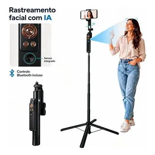 Tripé Celular Inteligente Rastreamento Facial Ia Bluetooth