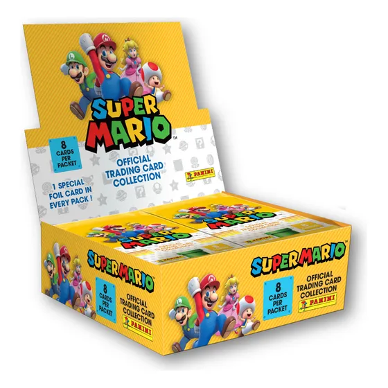 Display X 18 Sobres Super Mario 2024 - Panini Colombia