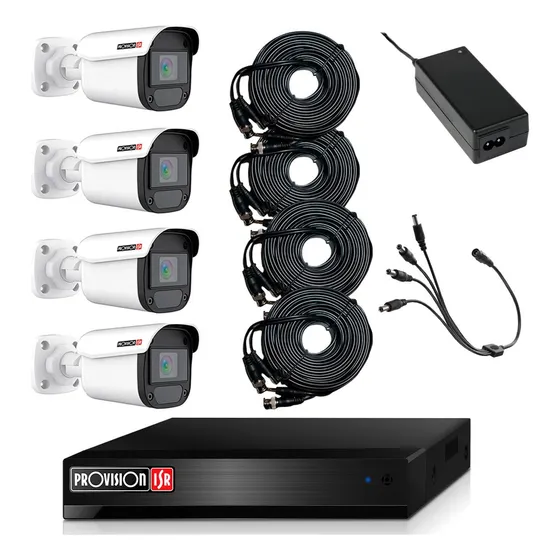 Kit Circuito Cerrado Provision 4 Camaras 2mp 1080 Fhd 1 Tb 