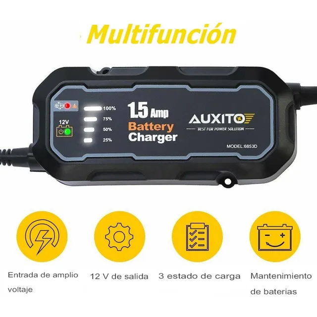 Cargador Mantenedor Inteligente De Baterías 12v Para Carro