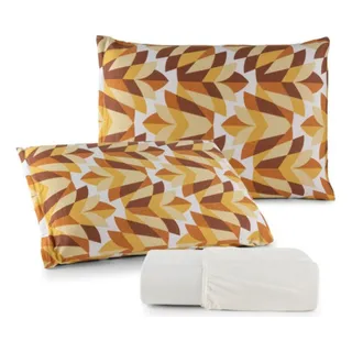Jogo De Cama Casal Lençol 3 Peças 100% Algodão - Estampado Cor R7 Desenho Do Tecido Liso Com Fronhas Estampadas Jogo De Cama Casal Lençol 3 Peças 100% Algodão - Estampado Cor R7 Desenho Do Tecido Liso Com Fronhas Estampadas
