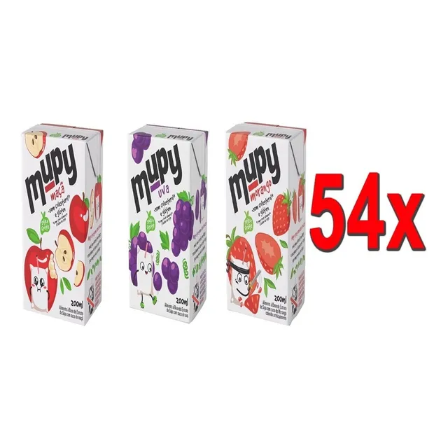 Mupy Atacado 54 Unidades Soja Com Suco De Fruta Frete Grátis