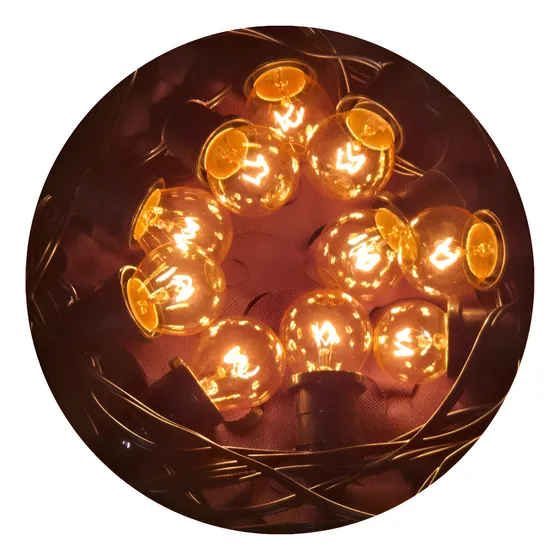 Guirnalda Luces Exterior 10m Con 10 Focos Patio Jardin Bar