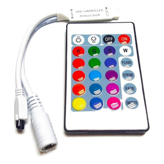 Mini Control Tira Led Rgb 5050 2538 24 Botones 2a Efectos Mini Control Tira Led Rgb 5050 2538 24 Botones 2a Efectos