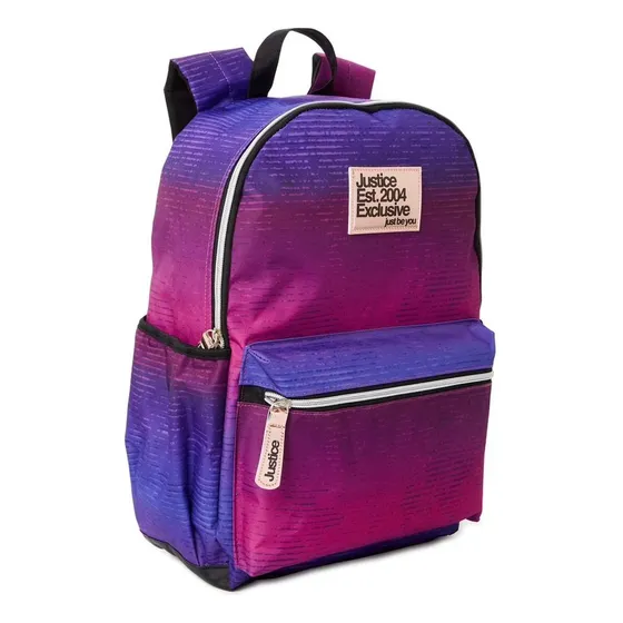 Bolso Marca Justice En Colores Lila Con Fucsia