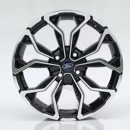 Jogo De Roda Aro 14 4x108 Ford Ka Fiesta Focus M16 Cor Preto Diamante M16 4x108