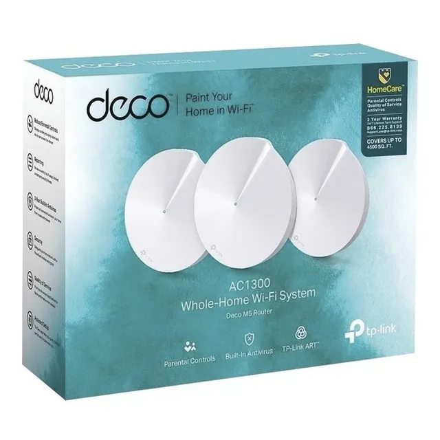 Kit 3 Pzas Access Point, Tp-link Deco M5 Blanco Para Hogar 