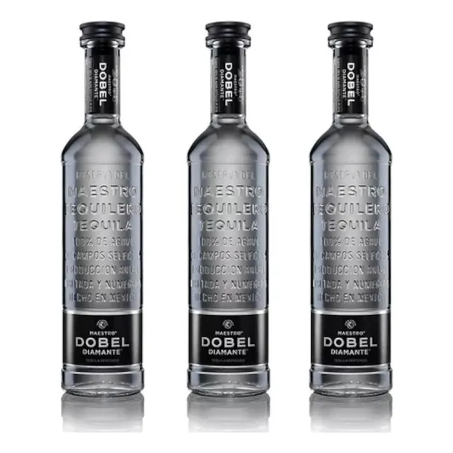 Paquete De 3 Tequila Maestro Dobel Diamante S/estuche 700 Ml