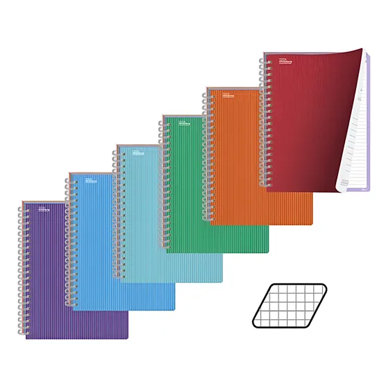 Cuaderno Prof. Premium Semirigida 200hj Hoja Arcoiris A Eleg