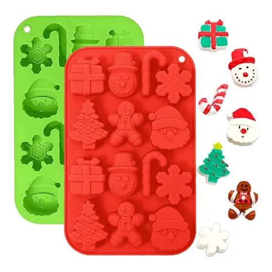 Molde Silicón Figuras De Navidad Navideños