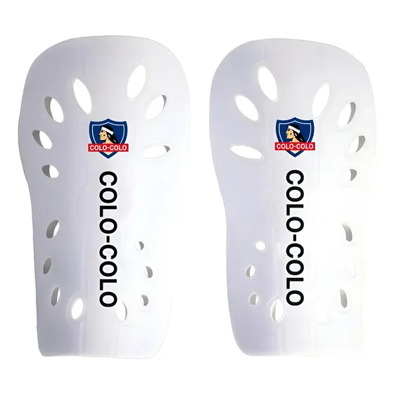 Canilleras de Fútbol Olymphus Colo Colo para Adultos Talla M en Blanco