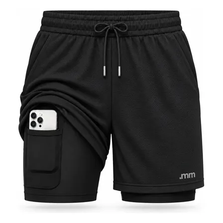 Bermuda Masculina 2 Em 1 Compressão Short Dry Fit Academia