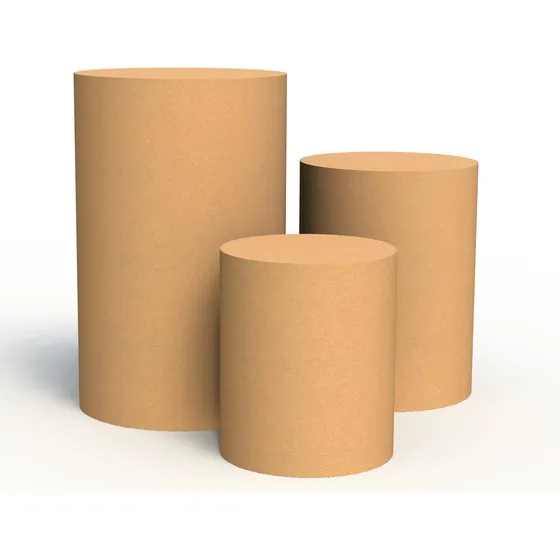 Trio Mesa Cilindro Enfeites Festas Mdf Cru Mult Uso Promoção